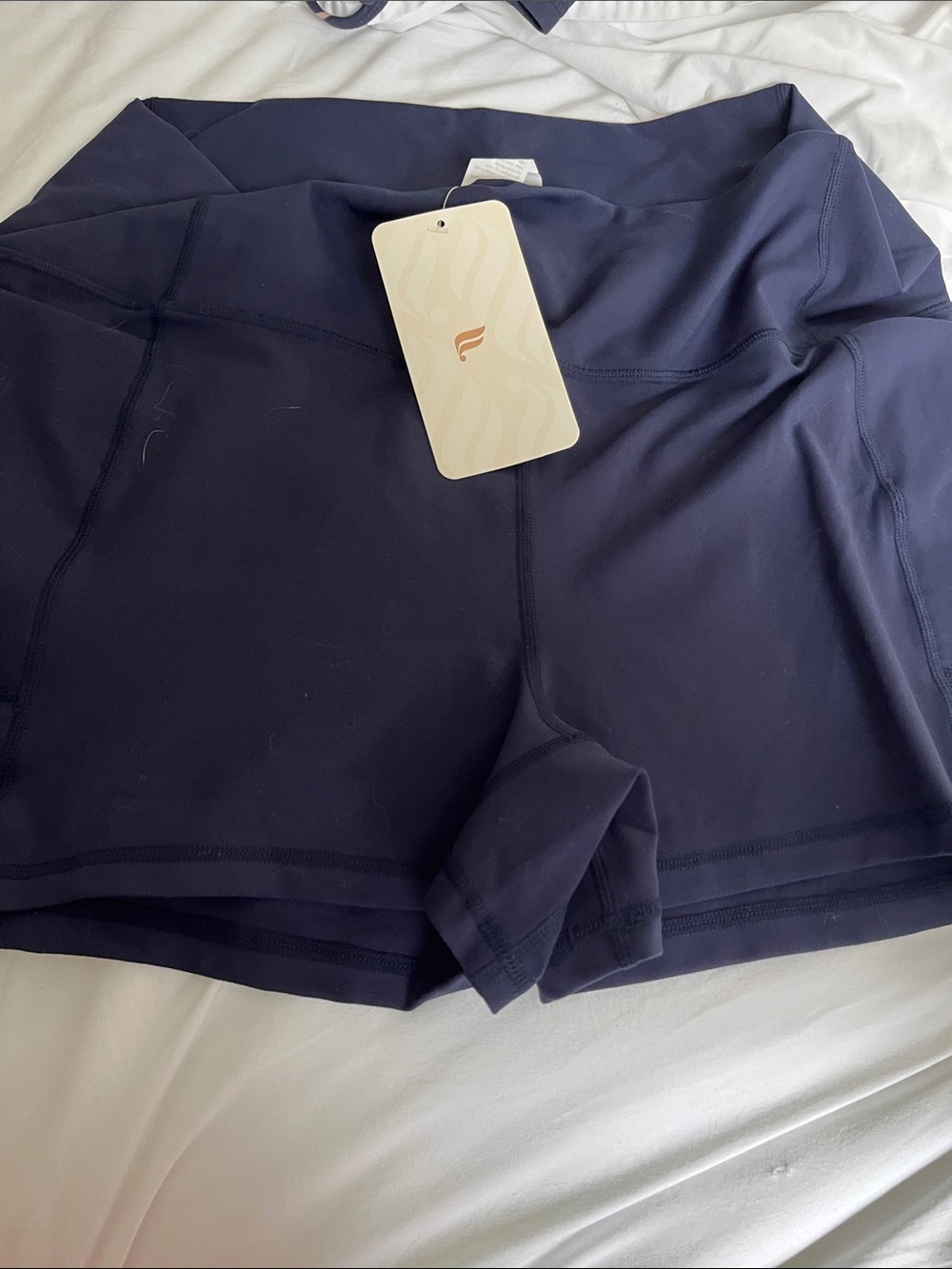 NWT Fabletics Deep Navy High-Rise Bike Shorts